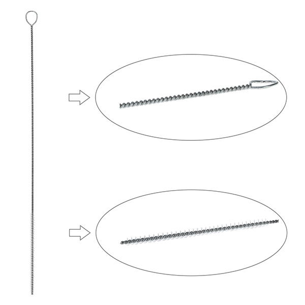 Szczotka czyszcz&#261;ca okr&#261;g&#322;a rozmiar S z oczkiem 4 mm. Idealna do czyszczenia pipet i lejk&#243;w. Wykonana z nylonowego w&#322;osia. Ca&#322;kowita d&#322;ugo&#347;&#263; 27 cm.