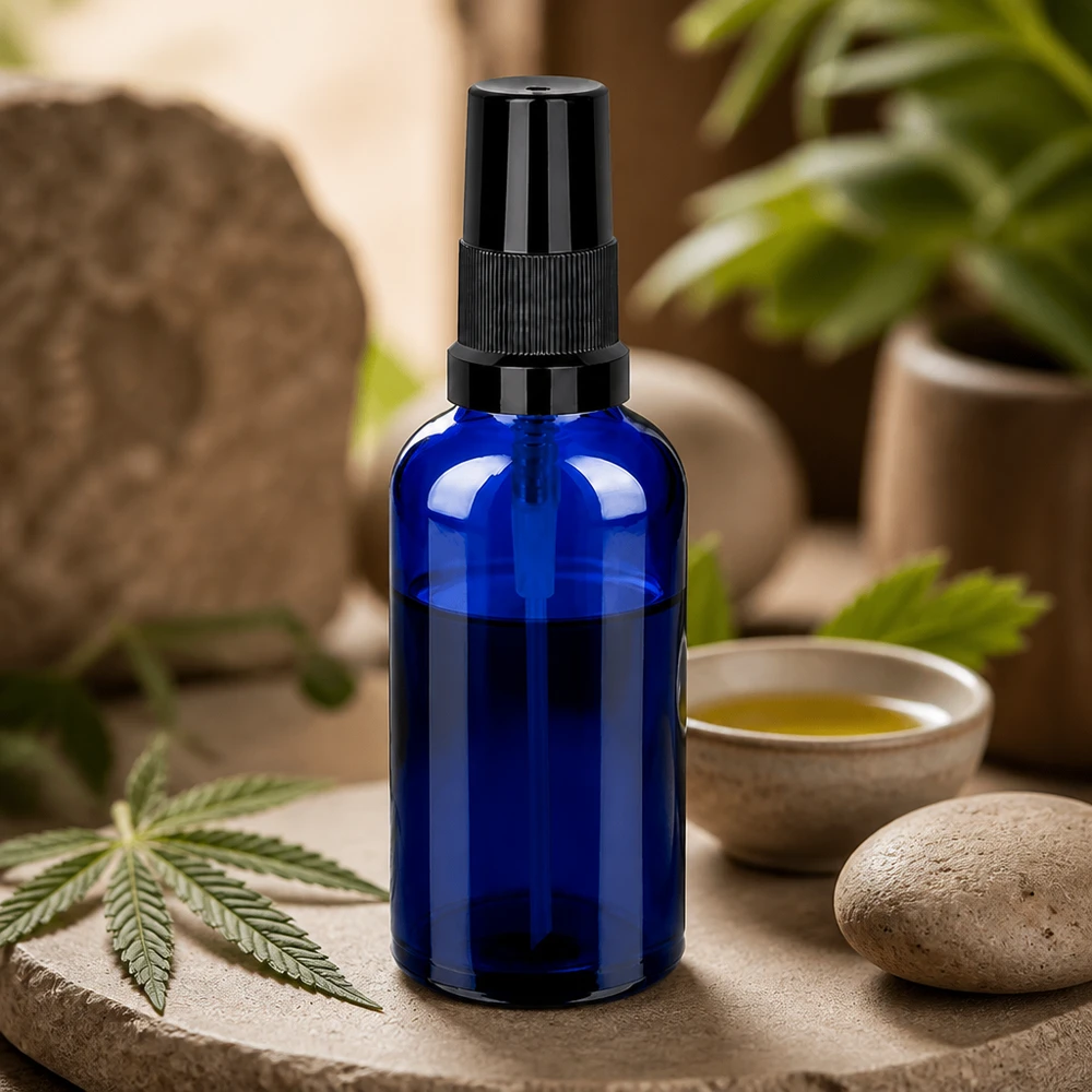 50 ml butelka ze spryskiwaczem czarna STD BlueLine UT18/50 Wszechstronna butelka z rozpylaczem BlueLine 50 ml z praktycznym gwintem UT18 do profesjonalnych zastosowań