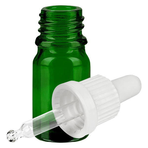 Butelka do lek&#243;w p&#322;ynnych 5 ml, bia&#322;a OV GreenLine UT18/5