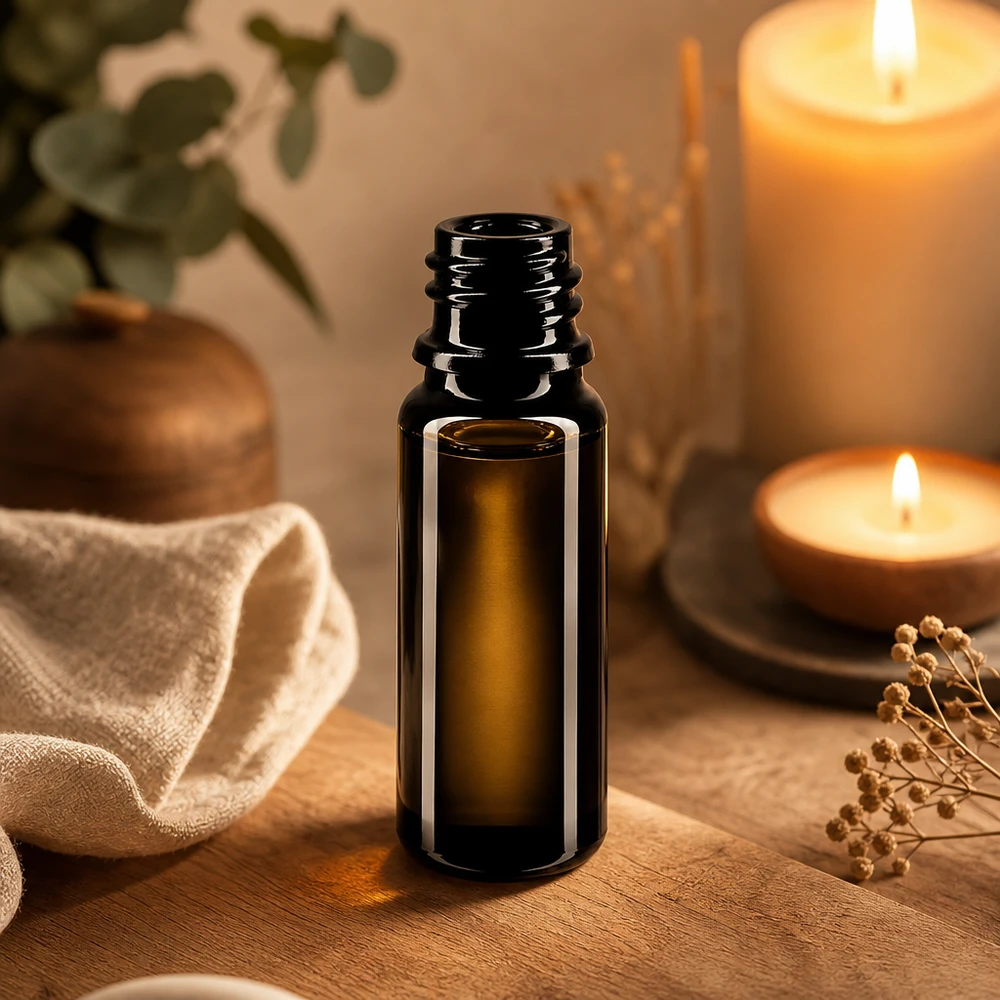 Butelka Premium Mironglass 10ml DIN 18 w eleganckim fioletowym kolorze do aromaterapii