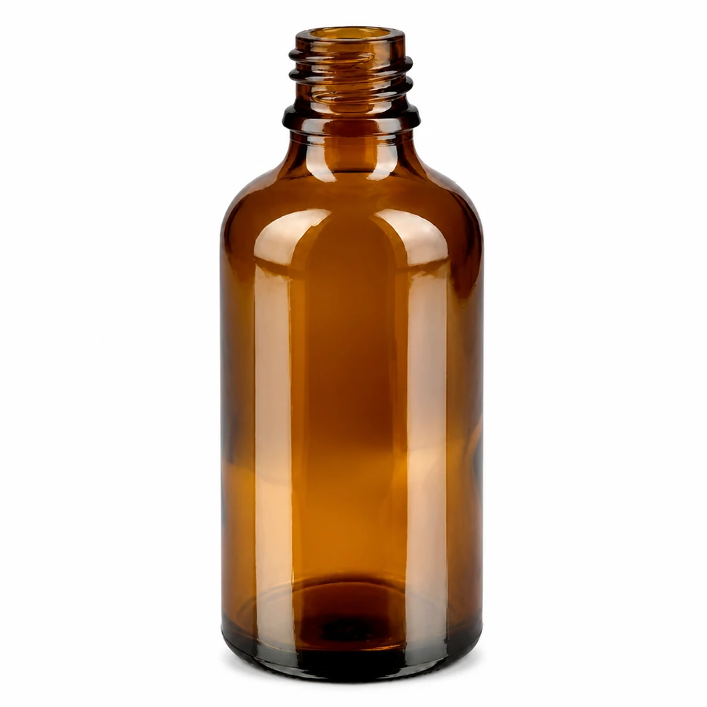 Butelka z brązowego szkła 50 ml z zakrętką do pipety OV BrownLine UT18/50 do olejków eterycznych