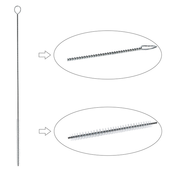 Szczotka czyszcz&#261;ca okr&#261;g&#322;a rozmiar M z oczkiem 6 mm. Idealna do czyszczenia pipet i lejk&#243;w. Wykonana z nylonowego w&#322;osia. Ca&#322;kowita d&#322;ugo&#347;&#263; 27 cm.