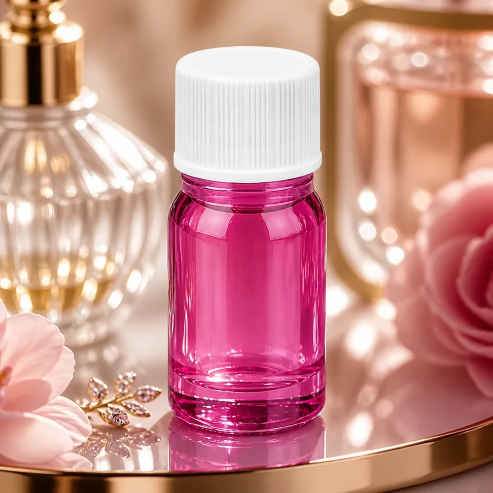 Butelka 5 ml z zakrętką 11 mm biała standard PurpleLine UT18/5 Butelka z fioletowego szkła o pojemności 5 ml z gwintem falistym do bezpiecznego przechowywania substancji wrażliwych na światło