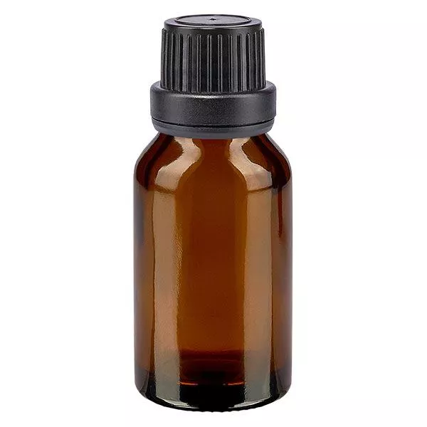 Butelka apteczna brązowa 30ml drip v. Pr. 2mm czarny OV