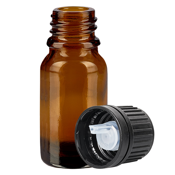 10 ml butelka z zakraplaczem 1 mm czarna OV BrownLine UT18/10