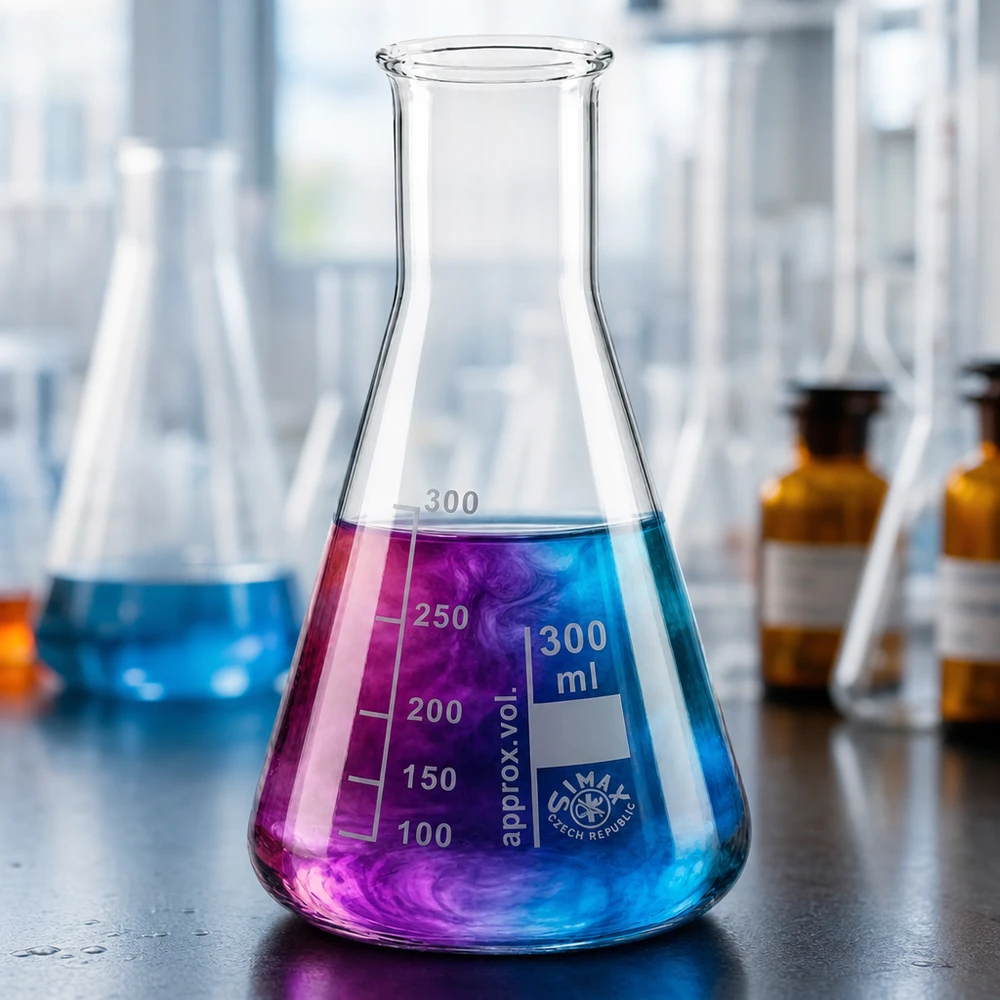 Kolba Erlenmeyera 300 ml z wąską szyjką Kolba Erlenmeyera 300 ml z wąską szyjką