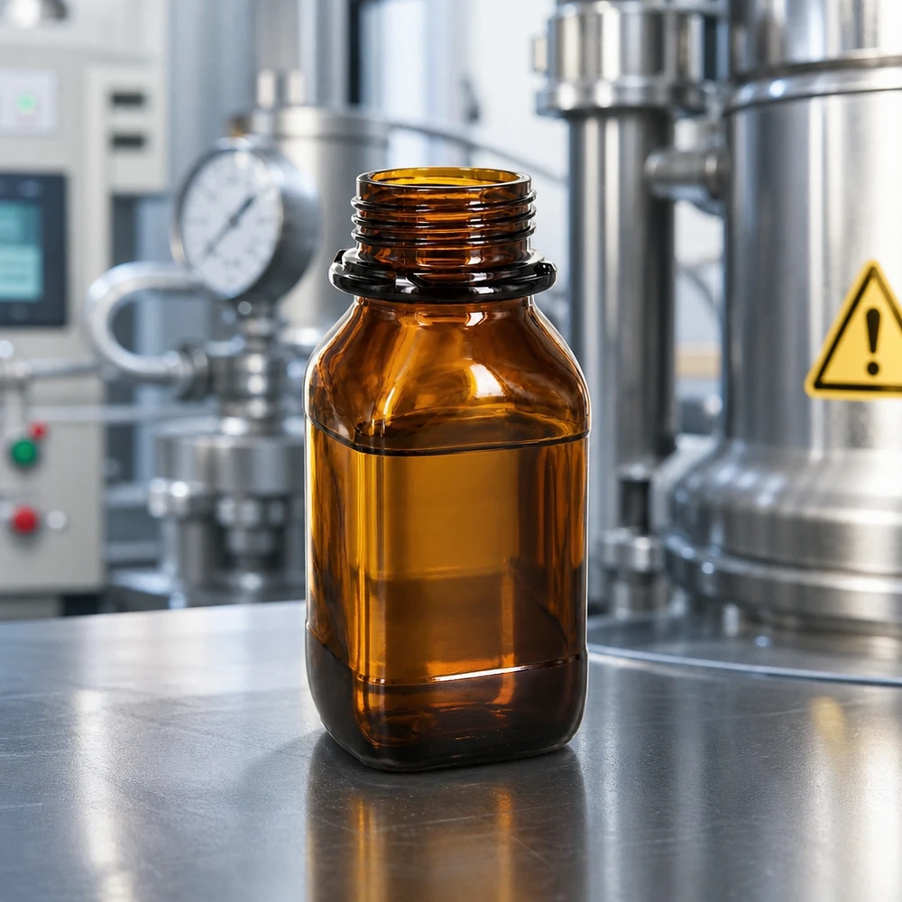 Butelka na chemikalia 250 ml wykonana z bursztynowego szkła borokrzemowego do profesjonalnych zastosowań laboratoryjnych