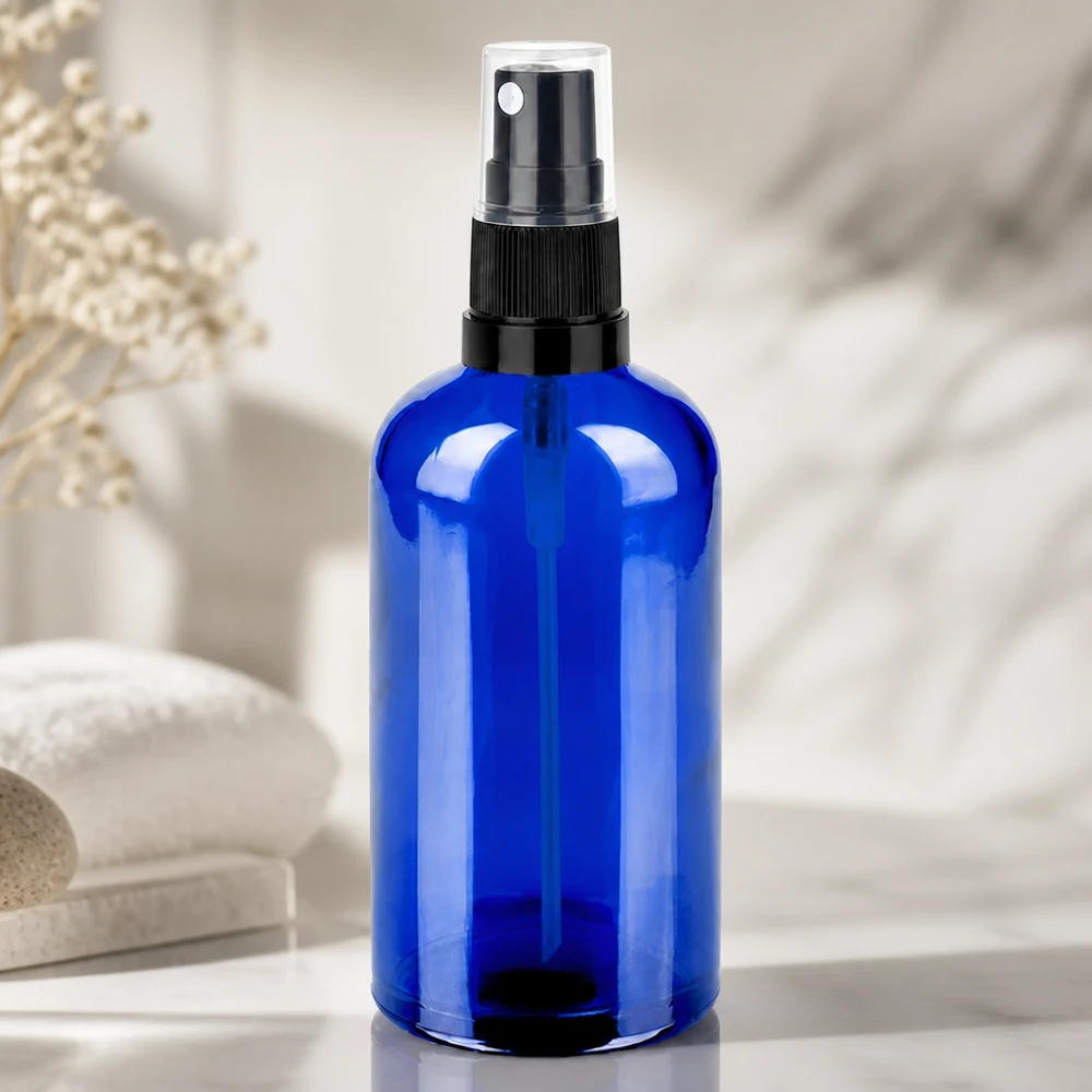 100 ml butelka ze spryskiwaczem czarna/przezroczysta STD BlueLine UT18/100