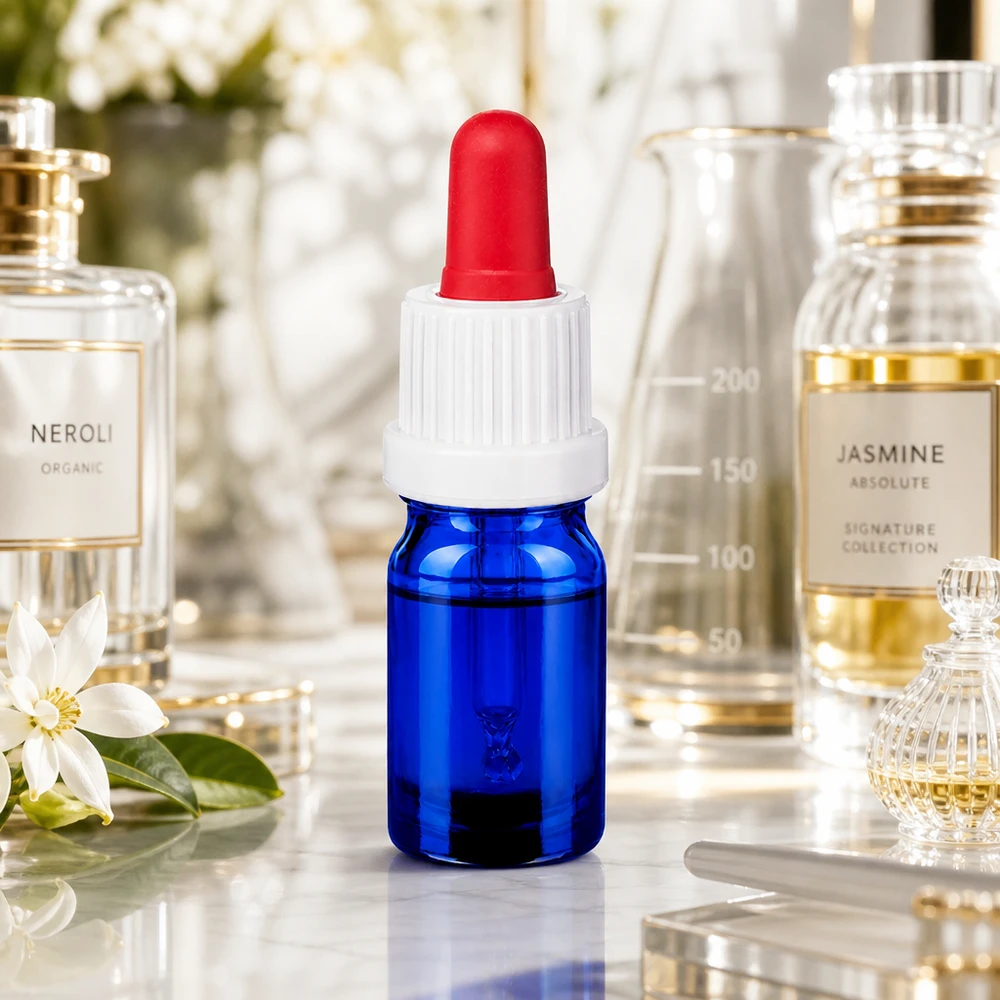Butelka z pipetą Premium BlueLine 5 ml w kolorze niebieskim o ergonomicznej konstrukcji do zastosowań profesjonalnych