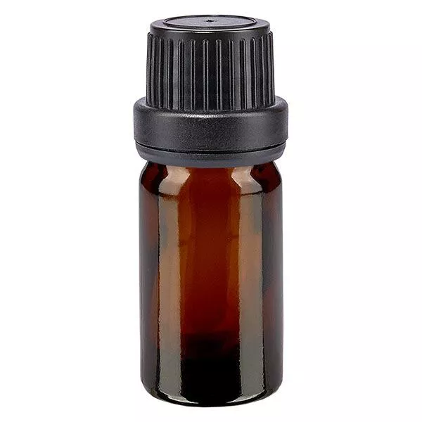 Butelka apteczna brązowa 5ml drip v. Pr. 2mm czarny OV Butelka apteczna brązowa 5ml drip v. Pr. 2mm czarny OV