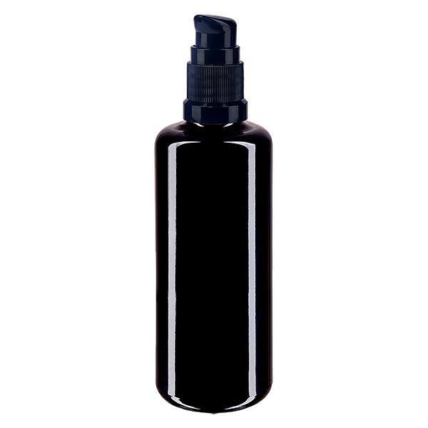 Butelka apteczna viol. 100ml zakrętka z pompką czarna St Butelka apteczna viol. 100ml zakrętka z pompką czarna St
