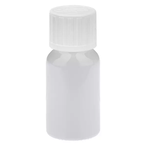 Butelka z zakraplaczem 10 ml, 1,2 mm, biała, standardowa nakrętka zabezpieczająca przed otwarciem przez dzieci WhiteLine UT18/10