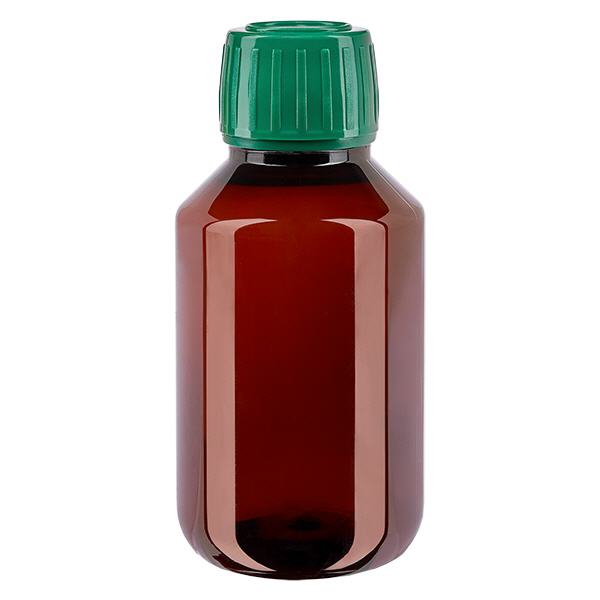 Butelka PET 100ml z zieloną nakrętką OV Butelka PET 100ml z zieloną nakrętką OV