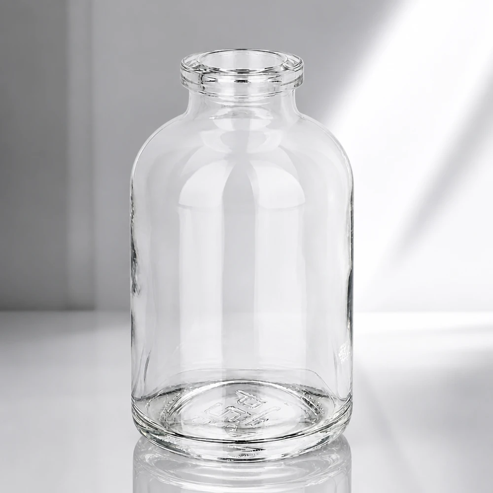 Butelka iniekcyjna z przezroczystego szkła 50 ml Leere Injektionsflasche aus klarem Glas 50ml für veterinärmedizinische Anwendungen