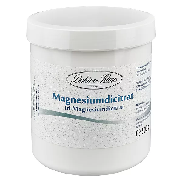 500 g bezwodnego dicytrynianu trójmagnezowego Doktor-Klaus 500 g bezwodnego dicytrynianu trójmagnezowego Doktor-Klaus