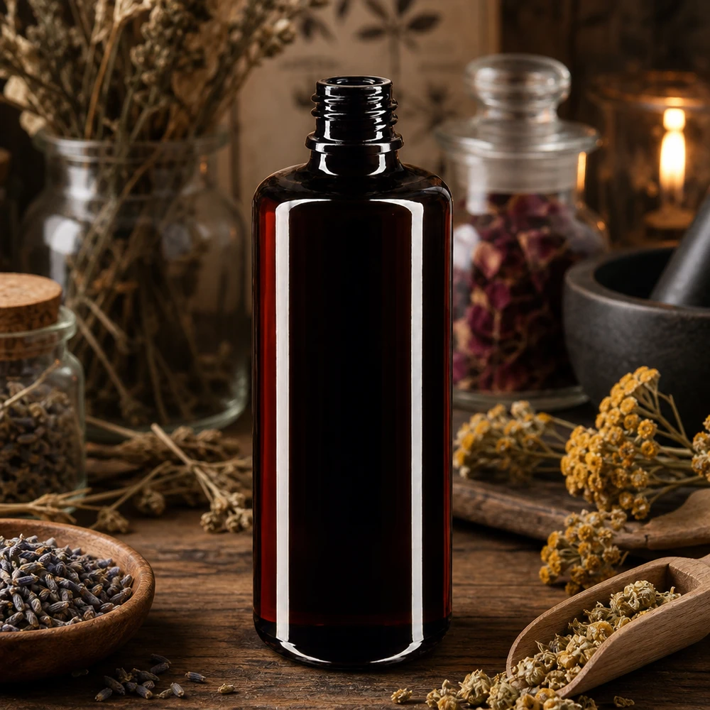 Butelka z fioletowego szkła 50ml DIN 18 (Mironglas) Stylowa butelka z zakraplaczem Orion 50 ml wykonana z fioletowego szkła Miron do aromaterapii i kosmetyków naturalnych
