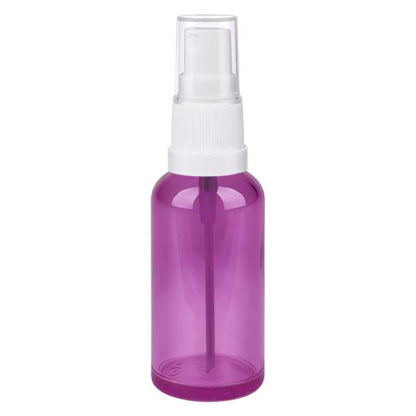 Butelka z rozpylaczem 50 ml bia&#322;a/przezroczysta Standard PurpleLine UT18/50