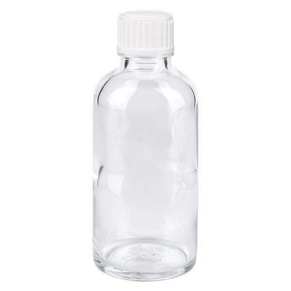 Butelka apteczna przezroczysta 50ml zakrętka biała szt. Butelka apteczna przezroczysta 50ml zakrętka biała szt.