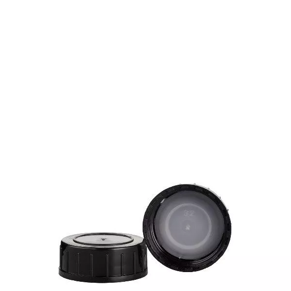 Nakrętka czarna wykonana z PPN 32 mm (DIN 32)