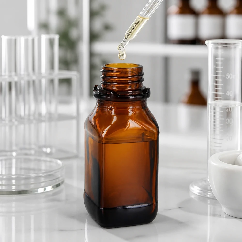 Butelka z brązowego szkła o pojemności 100 ml na Twoje cenne substancje Butelka z brązowego szkła o pojemności 100 ml na Twoje cenne substancje