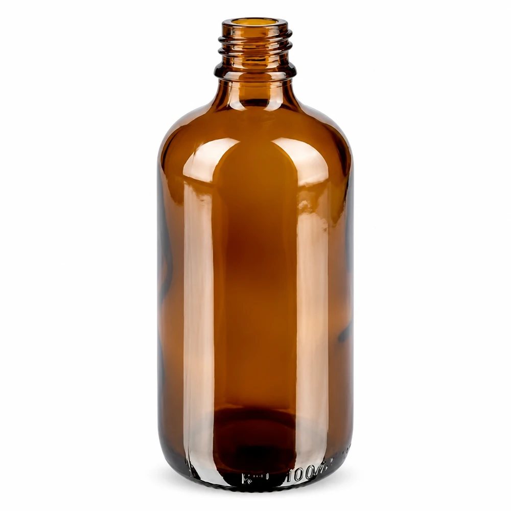 Butelka aptekarska 100 ml w kolorze bursztynu z gwintem 11 mm do olejków eterycznych i nalewek