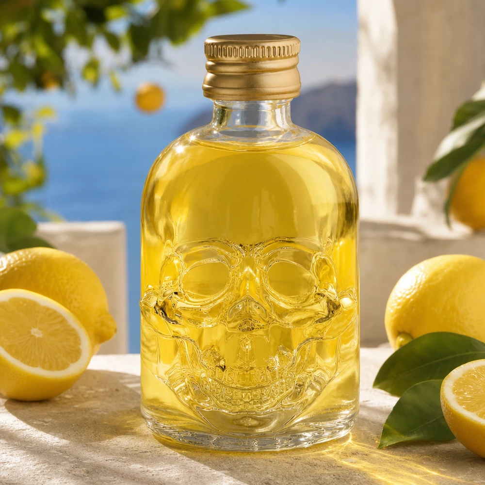 Szklana butelka Hector o pojemności 50 ml ze złotym korkiem UNiTWIST do napojów premium