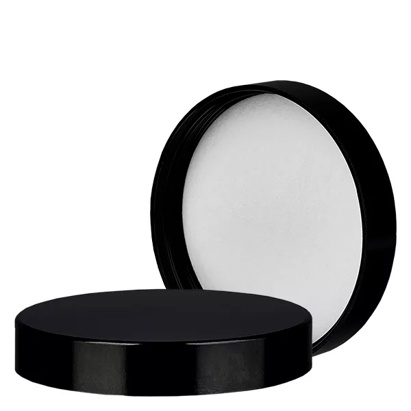 Zakrętka bakelitowa czarna, gwint 63mm/R3 ApoGlas. Farmaceutyczna jakość produkcji UE. Np. do szklanego słoika 180 ml (art. 1002401). Zakrętka bakelitowa czarna, gwint 63mm/R3 ApoGlas. Farmaceutyczna jakość produkcji UE. Np. do szklanego słoika 180 ml (art. 1002401).