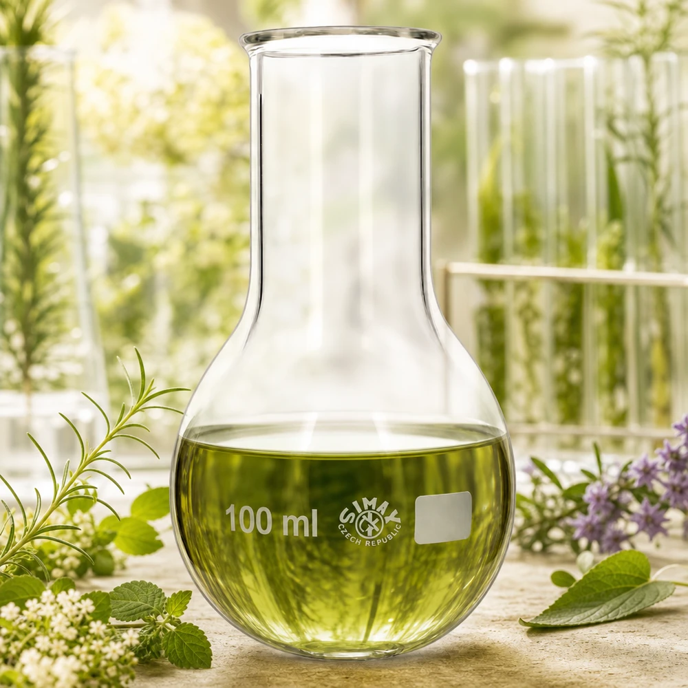 Kolba z okrągłym dnem i szeroką szyjką 100 ml Kolba okrągłodenna o pojemności 100 ml z przezroczystą konstrukcją do kontroli wzrokowej podczas procesów laboratoryjnych
