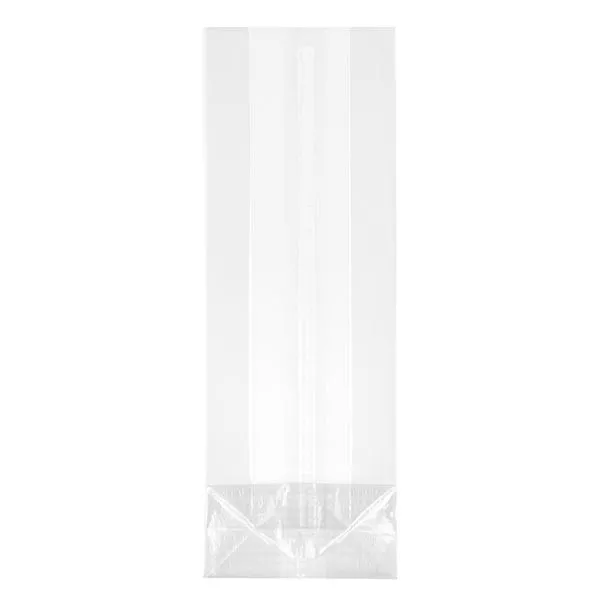 Worek dolny z uszczelnionym szwem (opakowanie 100 szt.) 100x280mm. Wykonane z przezroczystego PP. Bezpieczne dla żywności. Z blokowanym dnem i zgrzewem. Grubość 40 µm.