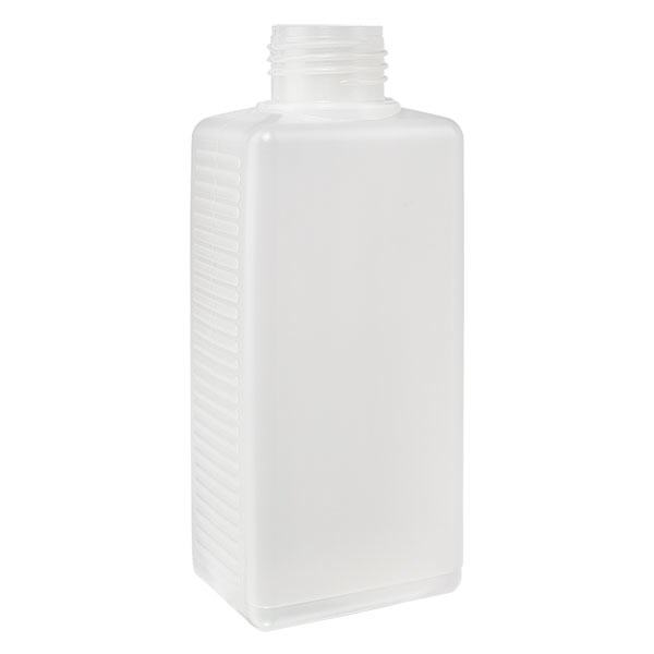 250 ml kwadratowa butelka HDPE naturalna, bez nakrętki 250 ml kwadratowa butelka HDPE naturalna, bez nakrętki