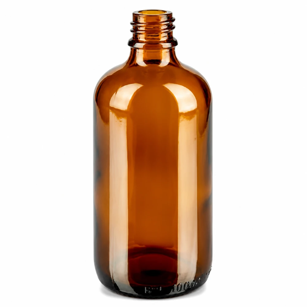 Butelka 100 ml 11 mm SV zielona STD BrownLine UT18/100 Brązowa szklana butelka o pojemności 100 ml z gwintem 11 mm do bezpiecznego przechowywania leków i nalewek