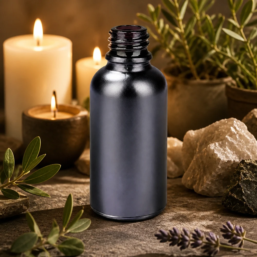 Butelka farmaceutyczna 30 ml BlackLine UT18/30 UNiTWIST Kompaktowa butelka aptekarska BlackLine UT18/30 o pojemności 30 ml, idealna do olejków eterycznych i aromaterapii