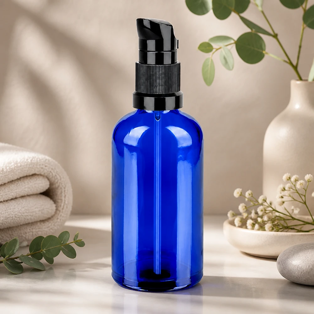 100 ml butelka z pompką czarna STD BlueLine UT18/100
