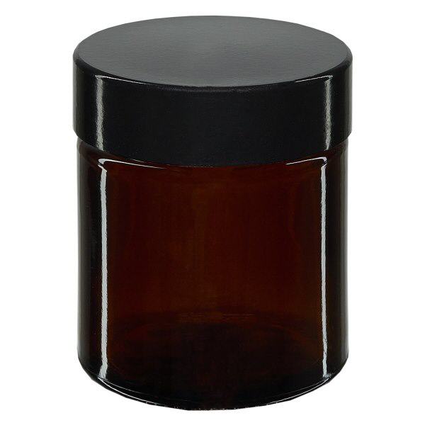 S&#322;oik szklany 30 ml br&#261;zowy, z czarn&#261; bakelitow&#261; pokrywk&#261; ApoGlas. Farmaceutyczna jako&#347;&#263; produkcji UE. Bezpieczny dla &#380;ywno&#347;ci. Z ochron&#261; UV.