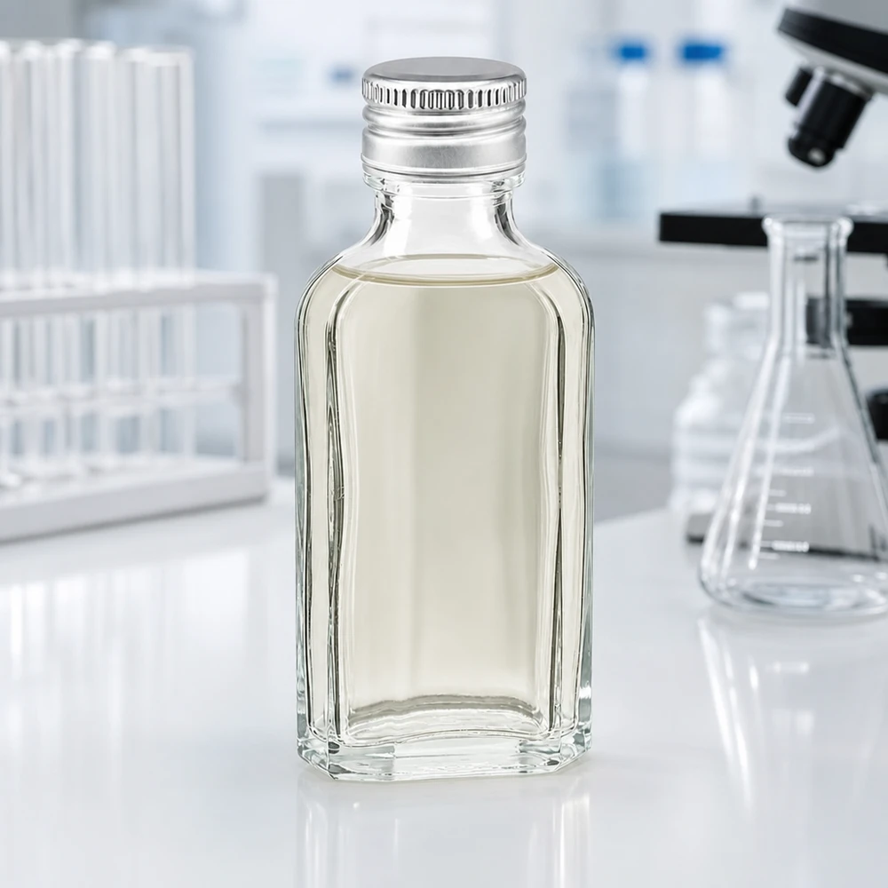 Przezroczysta szklana butelka Meplat o pojemności 50 ml z srebrnym aluminiowym zakrętkiem PP22