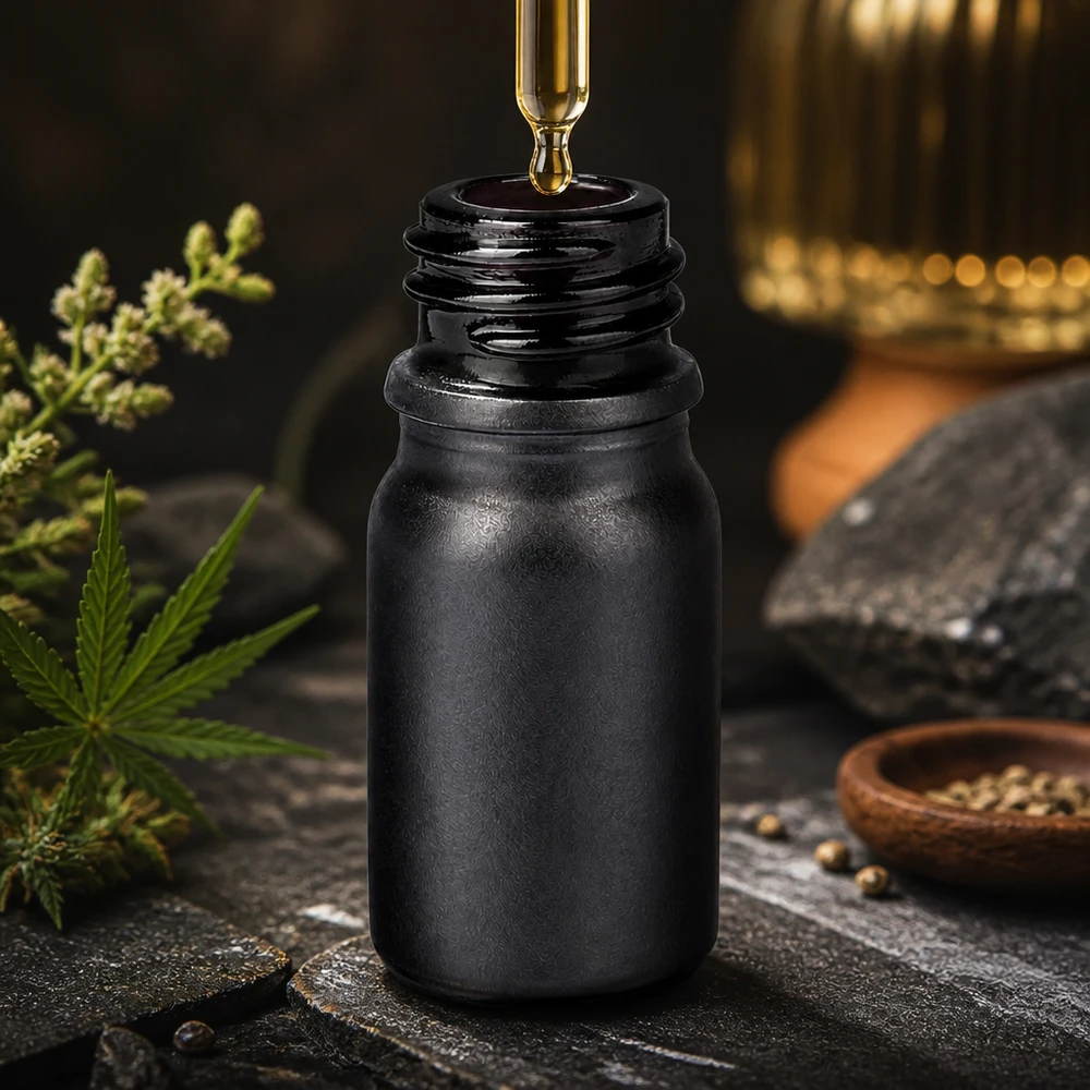 5 ml szklana butelka apteczna BlackLine UT18/5 UNiTWIST z praktycznym zakraplaczem