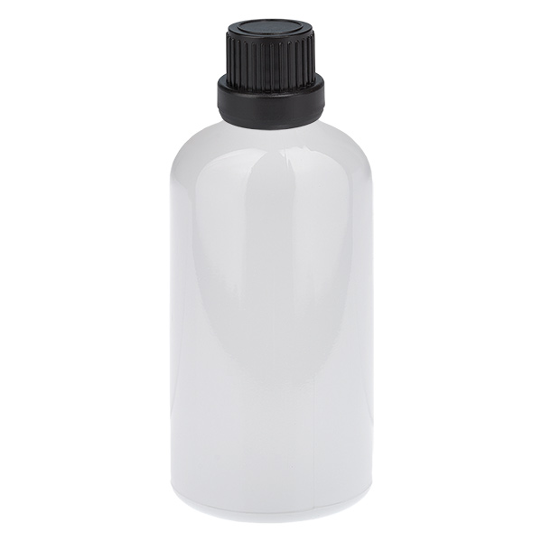 Butelka z zakraplaczem 100 ml, 2 mm, czarna, zamknięcie zabezpieczające przed otwarciem przez osoby nieuprawnione WhiteLine UT18/100 Butelka z zakraplaczem 100 ml, 2 mm, czarna, zamknięcie zabezpieczające przed otwarciem przez osoby nieuprawnione WhiteLine UT18/100