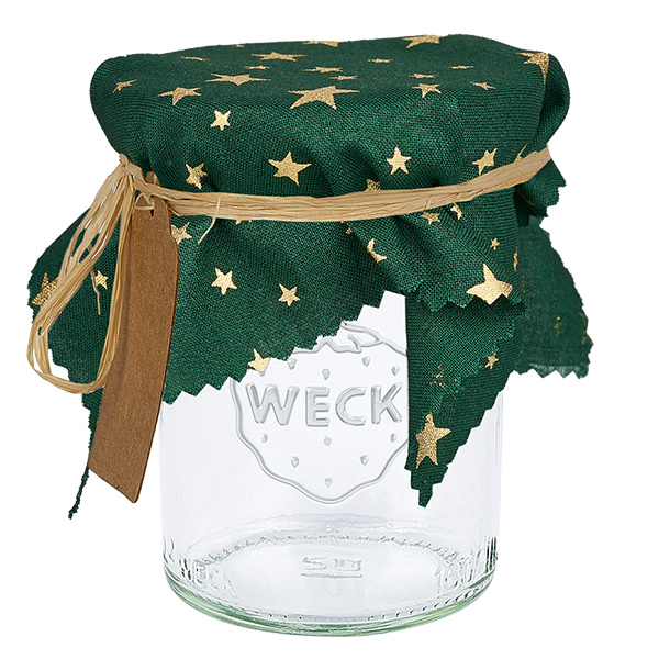 Tkanina serwetka gwiazdki zielony kwadrat 150x150mm