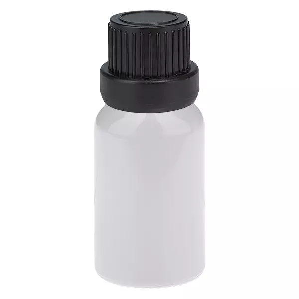 Butelka z zakraplaczem 10 ml, 2 mm, czarna, zamknięcie zabezpieczające przed otwarciem przez osoby nieuprawnione WhiteLine UT18/10