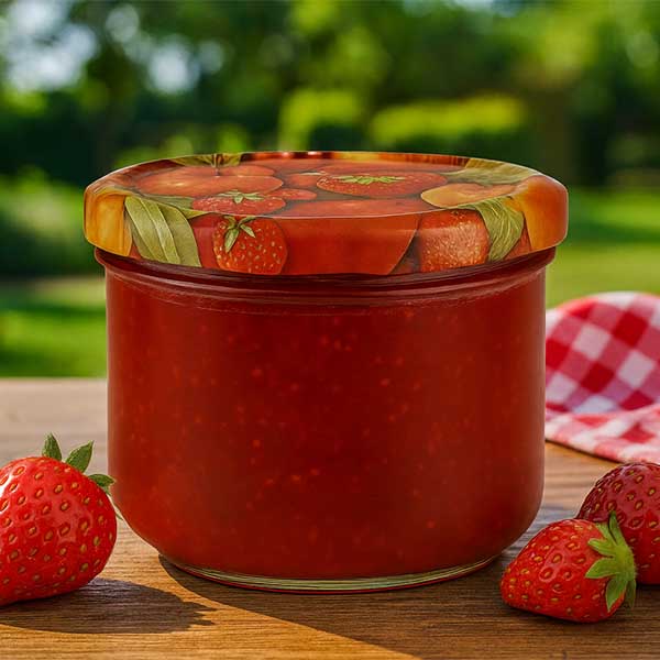 Szklanka z pokrywką BasicSeal z motywem owocowym UN..