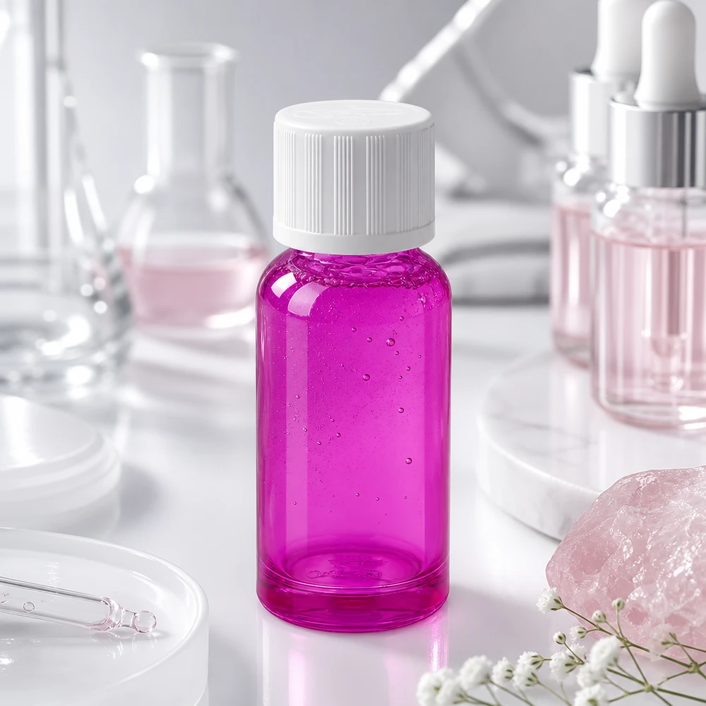 Wysokiej jakości butelka laboratoryjna o pojemności 20 ml z serii Purple Line ze standardową zakrętką do zastosowań profesjonalnych