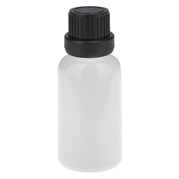 Butelka 20 ml, zakrętka 11 mm, czarna, zabezpieczenie przed otwarciem przez dzieci WhiteLine UT18/20 Butelka 20 ml, zakrętka 11 mm, czarna, zabezpieczenie przed otwarciem przez dzieci WhiteLine UT18/20