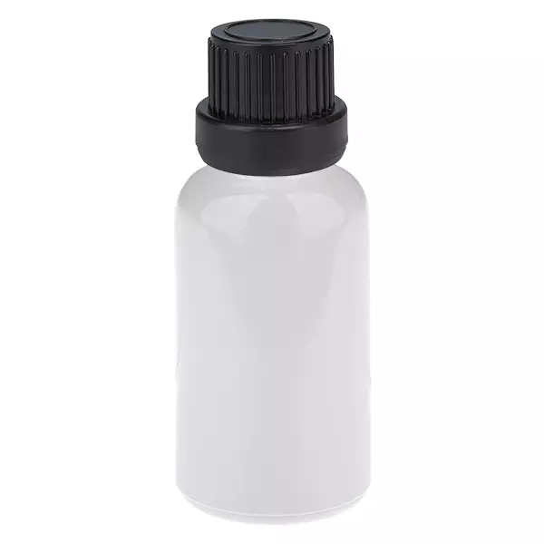 Butelka 20 ml, zakrętka 11 mm, czarna, zabezpieczenie przed otwarciem przez dzieci WhiteLine UT18/20