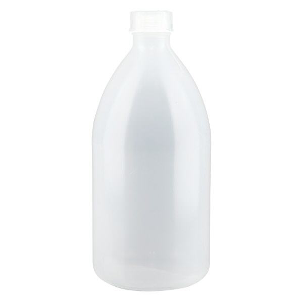 Butelka zakręcana 1000 ml, butelka laboratoryjna z wąską szyjką Butelka zakręcana 1000 ml, butelka laboratoryjna z wąską szyjką
