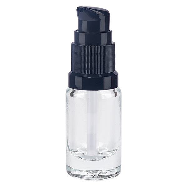 Butelka apteczna przezroczysta 5ml zakrętka z pompką czarna St Butelka apteczna przezroczysta 5ml zakrętka z pompką czarna St