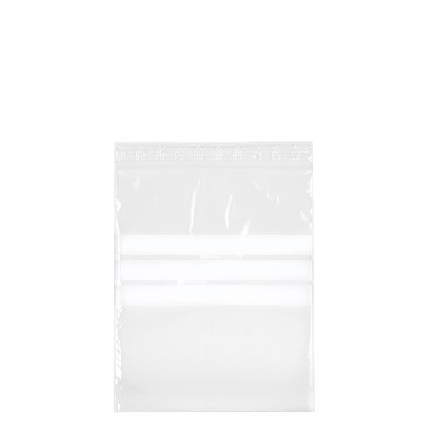 PolyZip z polem do pisania (opakowanie 100 sztuk) 180x250mm. Wykonane z przezroczystego PE 50&#181;m. R&#243;wnie&#380; do &#380;ywno&#347;ci. Z polem do pisania i zamkni&#281;ciem na zamek b&#322;yskawiczny.