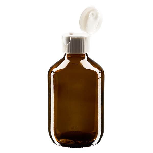 Butelka na lek 200 ml, brązowa, z klapką ApoGlas. Farmaceutyczna jakość produkcji UE. Gwint 28 mm (PP28). (syrop, butelka z lekkiego szkła) Butelka na lek 200 ml, brązowa, z klapką ApoGlas. Farmaceutyczna jakość produkcji UE. Gwint 28 mm (PP28). (syrop, butelka z lekkiego szkła)