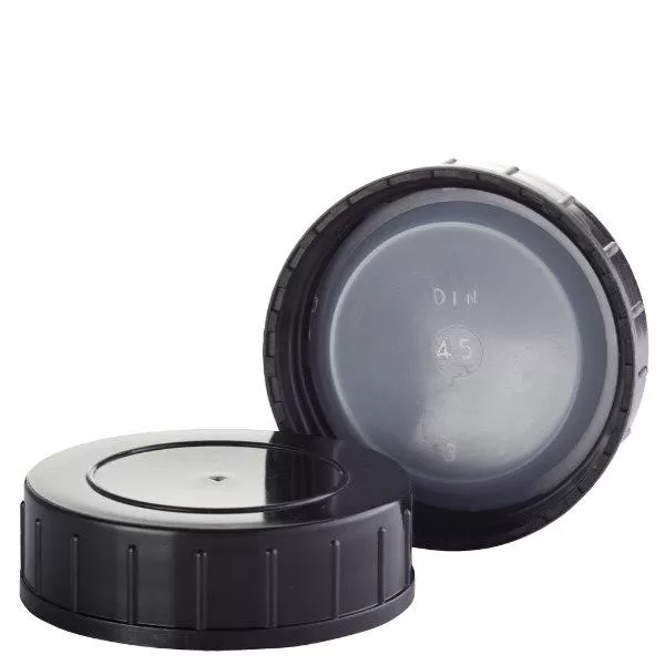 Nakrętka czarna wykonana z PPN 45 mm (DIN 45)