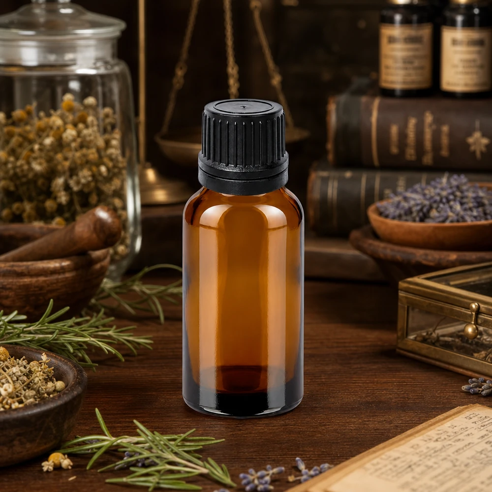 Kompaktowa butelka z zakraplaczem BrownLine 20 ml z otworem 1 mm jest idealna do precyzyjnych zastosowań w naturopatii.