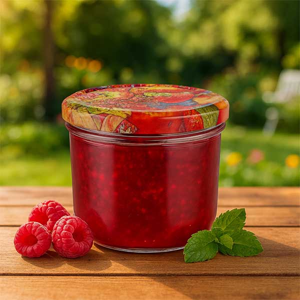 Słoik 230 ml + pokrywka BasicSeal z motywem owoców UN..